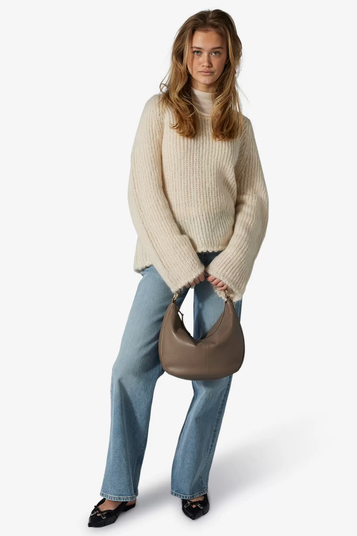 Adax Cormorano Shoulder Bag Mathilde Taupe Clearance